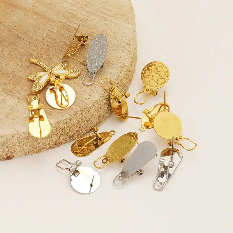 Stainless Steel Clip-On Earring Findings