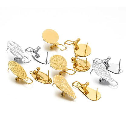 Stainless Steel Clip-On Earring Findings