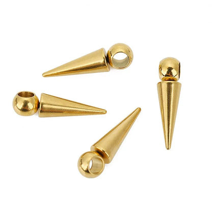 Stainless Steel Cone Spike Charms