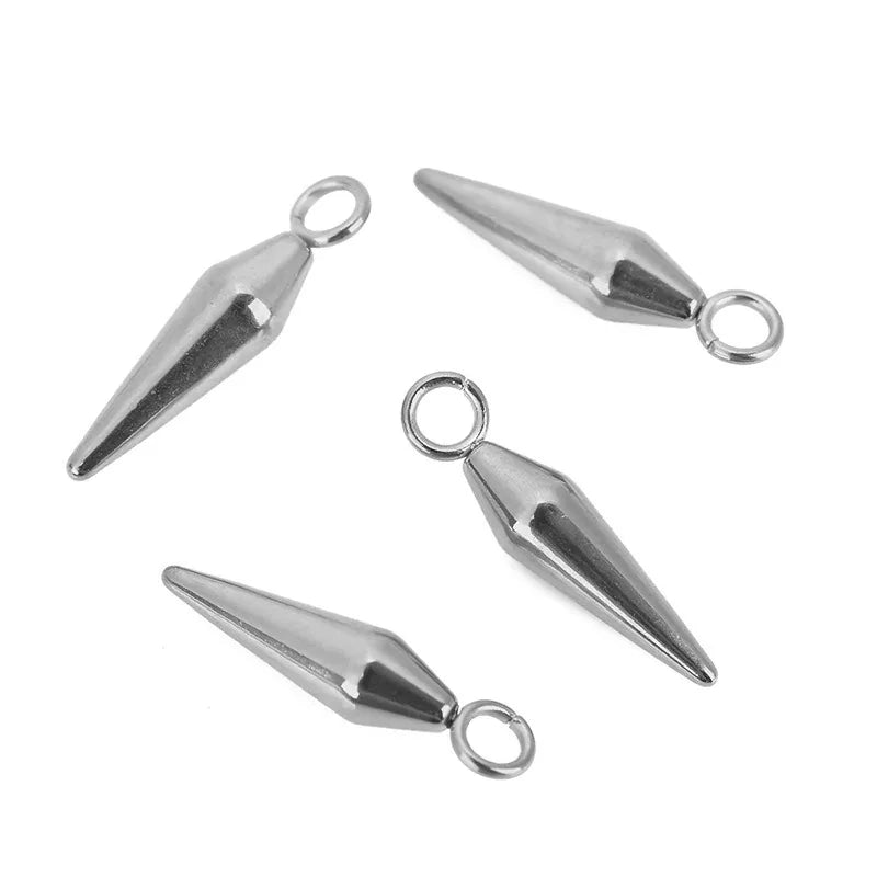 Stainless Steel Cone Spike Charms