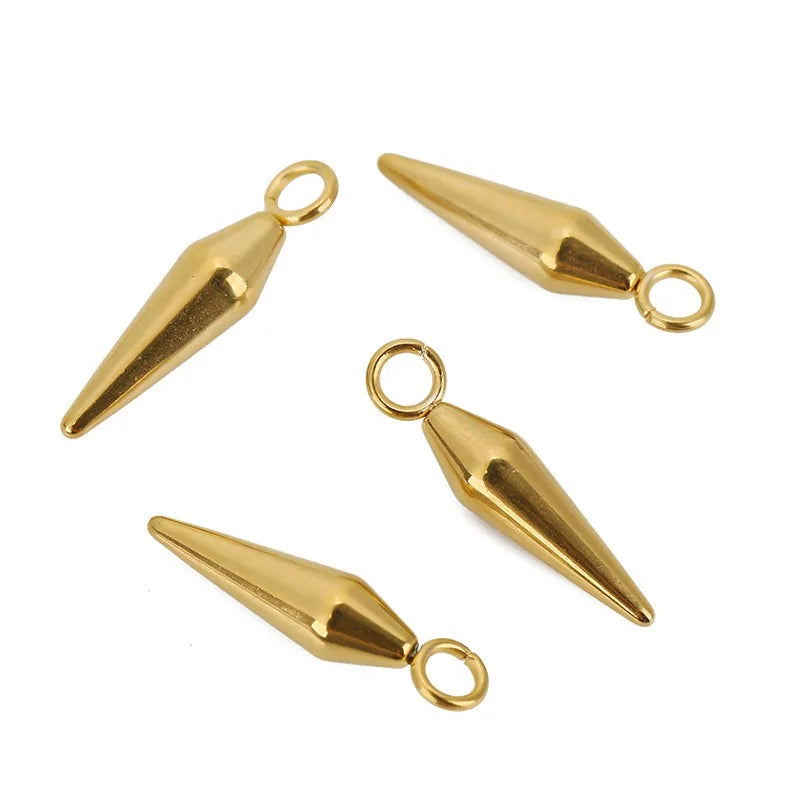 Stainless Steel Cone Spike Charms