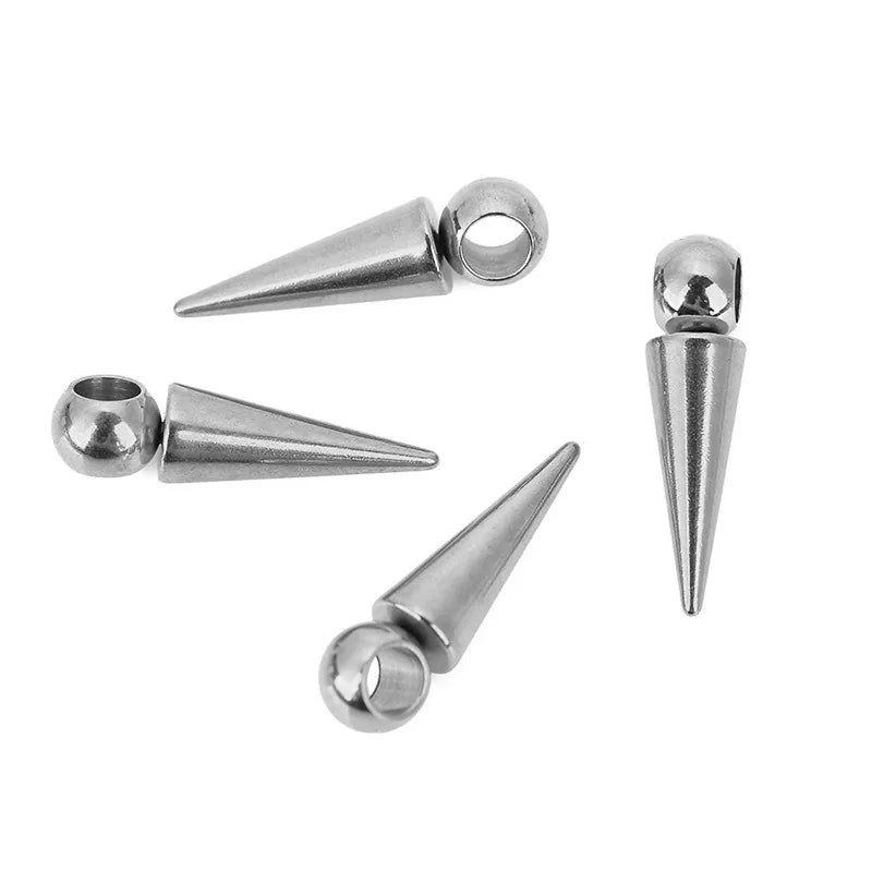 Stainless Steel Cone Spike Charms