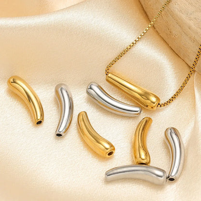 Stainless Steel Curved Tube Beads