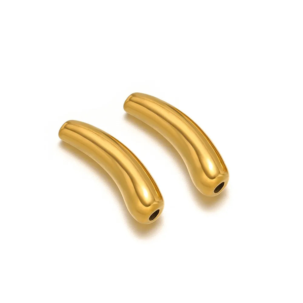 Stainless Steel Curved Tube Beads