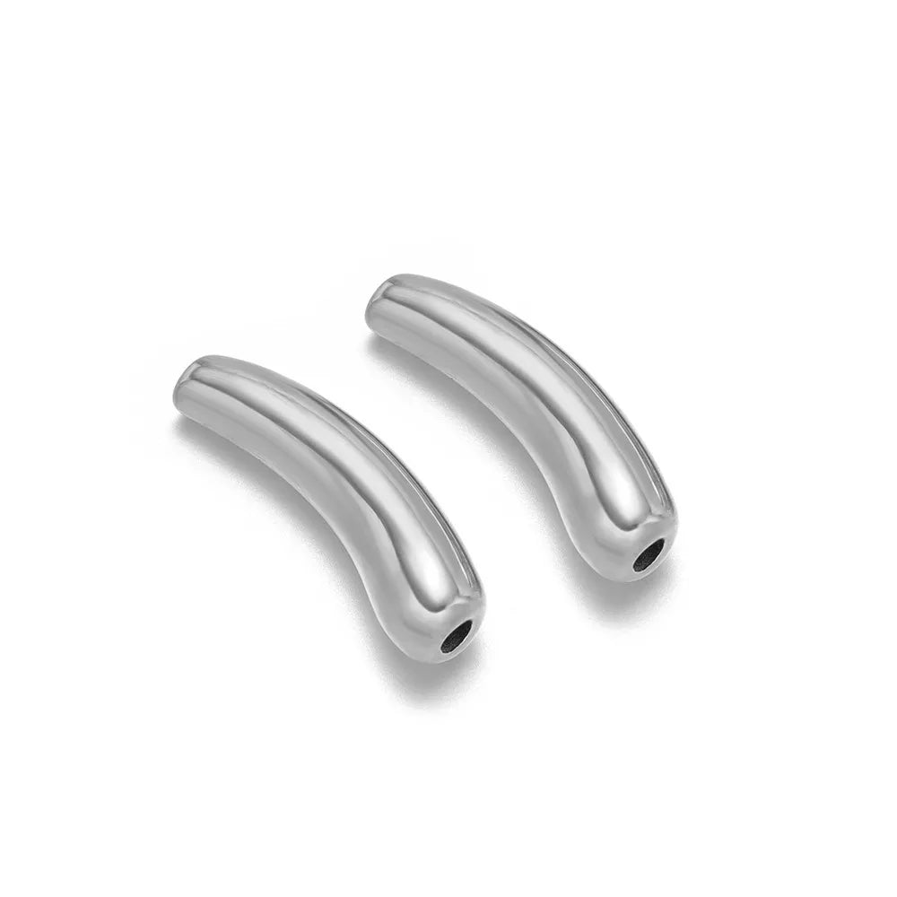 Stainless Steel Curved Tube Beads