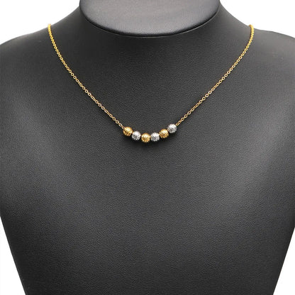 Stainless Steel Diamond-Cut Round Spacer Beads