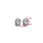 Stainless Steel Diamond-Cut Round Spacer Beads
