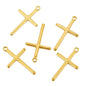 Stainless Steel Embossed Cross Charms