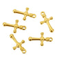 Stainless Steel Embossed Cross Charms