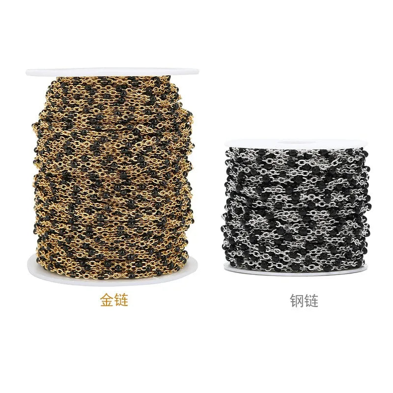 Stainless Steel Enamel Beaded Chain