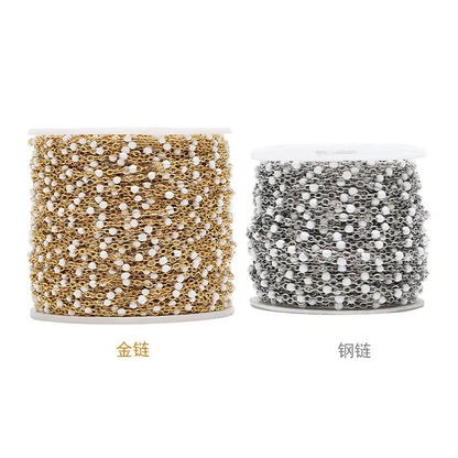 Stainless Steel Enamel Beaded Chain