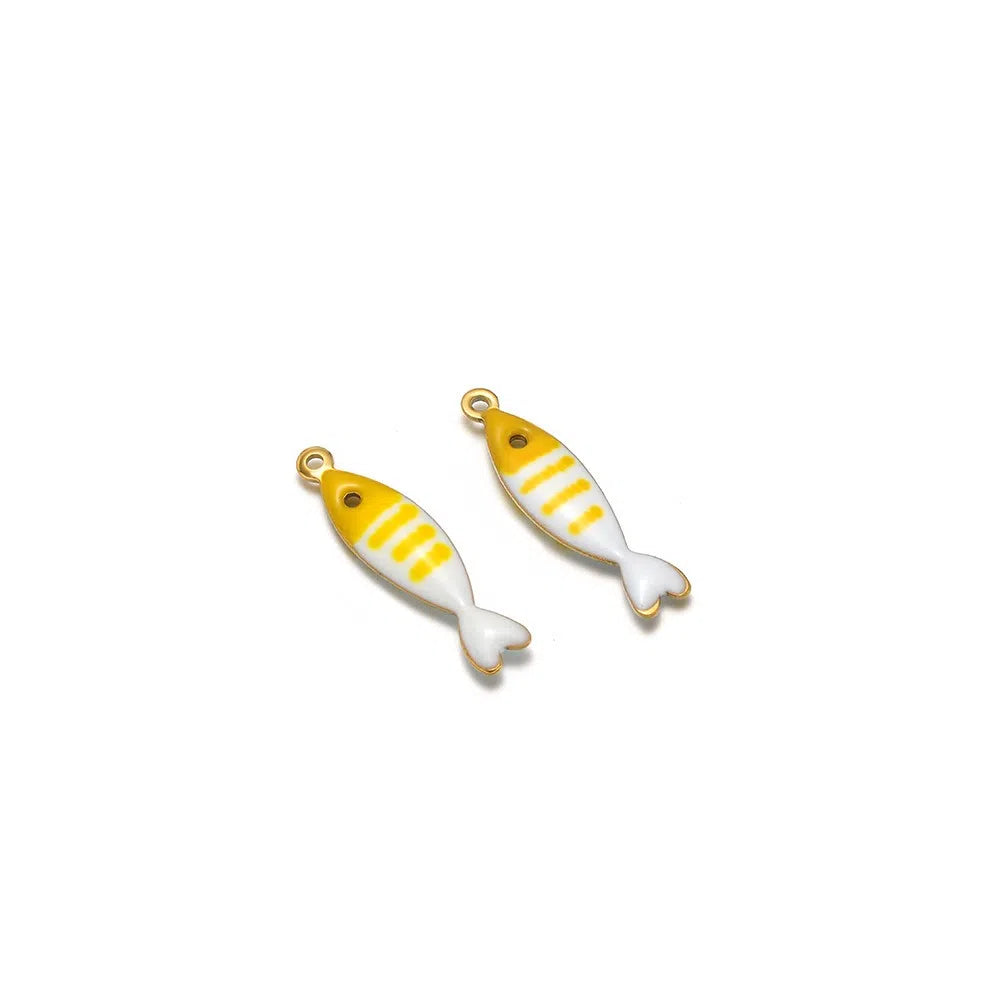 Stainless Steel Enamel Fish Charms