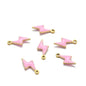 Stainless Steel Enamel Lightning Bolt Charms