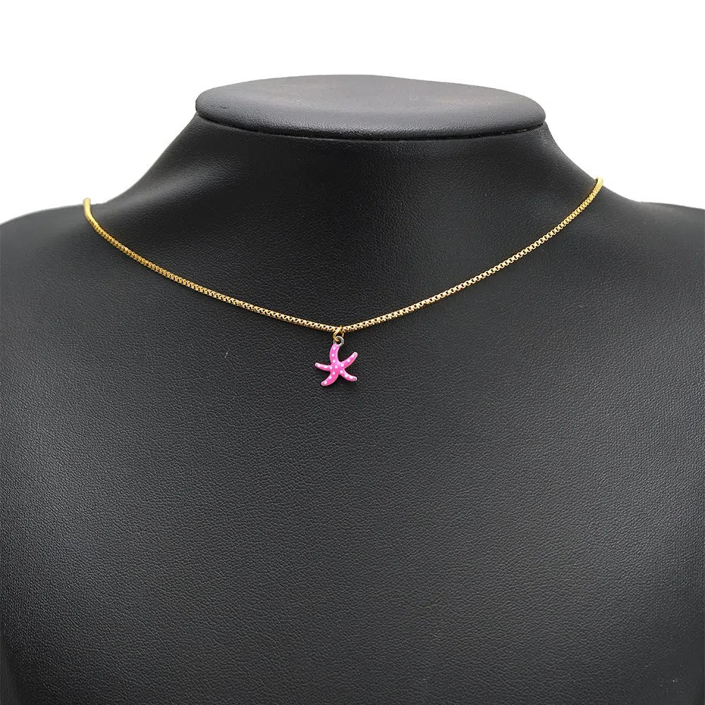 Stainless Steel Enamel Starfish Charms – 10mm