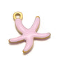 Stainless Steel Enamel Starfish Charms – 10mm