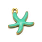 Stainless Steel Enamel Starfish Charms – 10mm