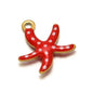 Stainless Steel Enamel Starfish Charms – 10mm