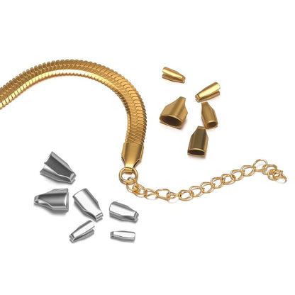Stainless Steel Flat Snake Chain End Clamps