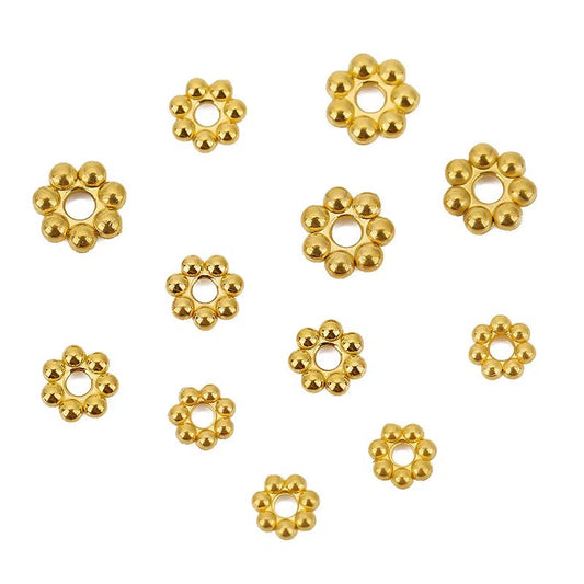 Stainless Steel Flower Spacer Beads