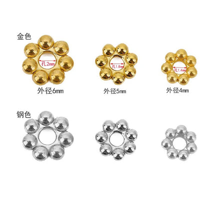 Stainless Steel Flower Spacer Beads