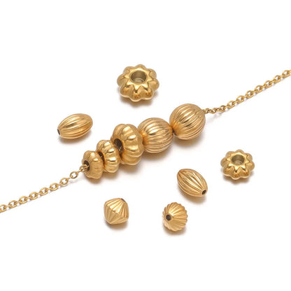 Stainless Steel Fluted Spacer Beads