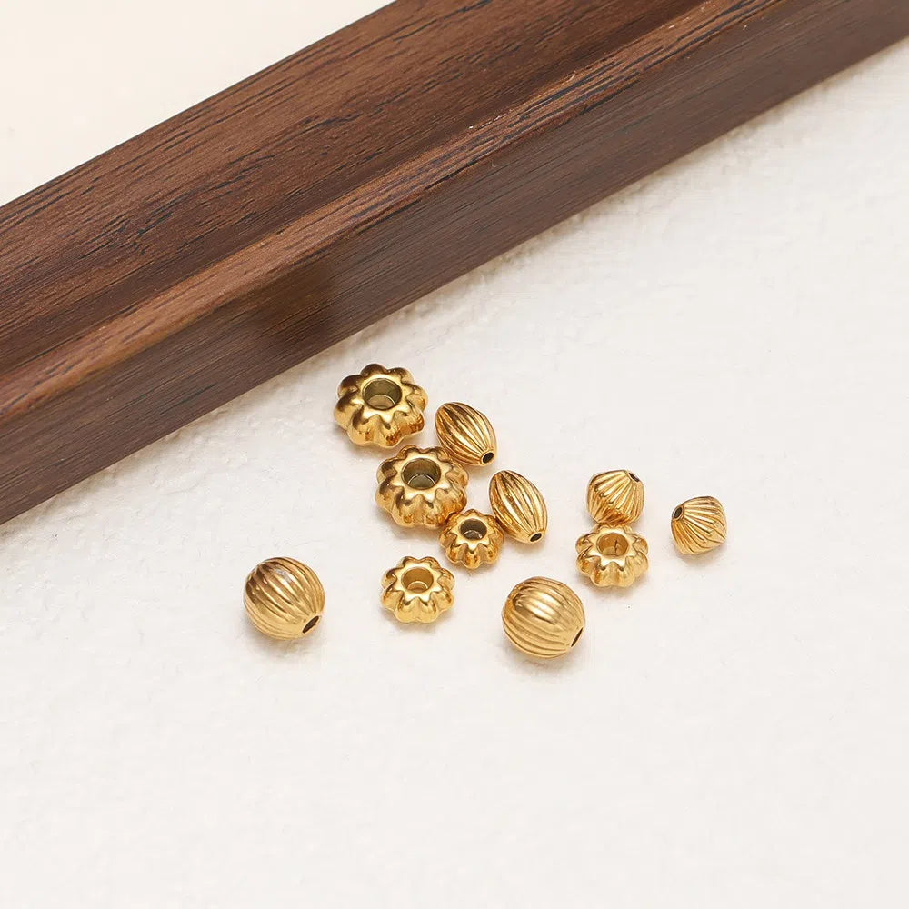 Stainless Steel Fluted Spacer Beads