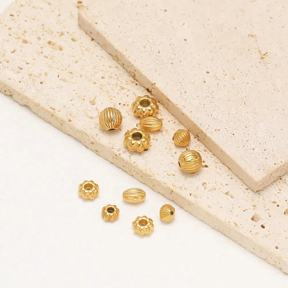 Stainless Steel Fluted Spacer Beads