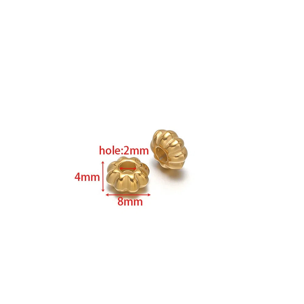 Stainless Steel Fluted Spacer Beads
