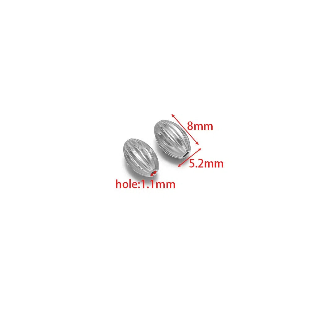 Stainless Steel Fluted Spacer Beads