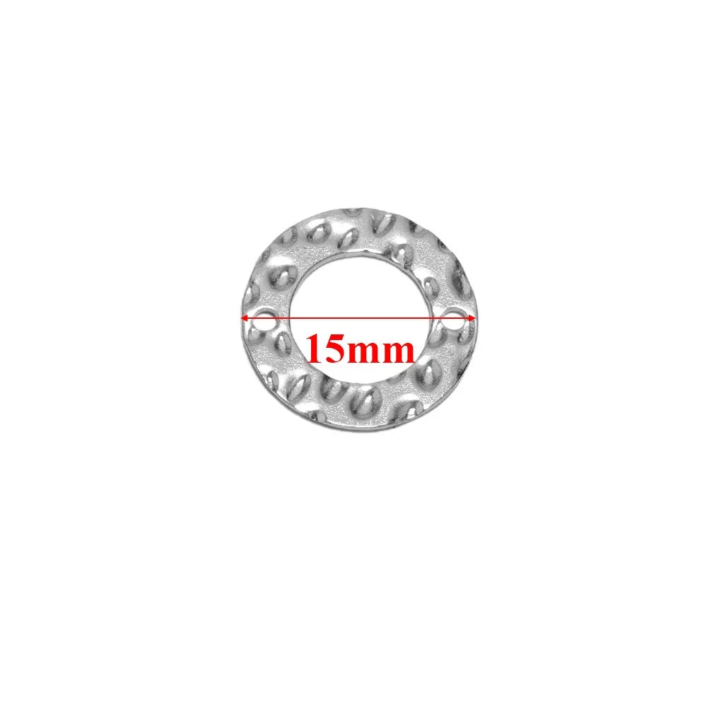 Stainless Steel Hammered Ring Connectors
