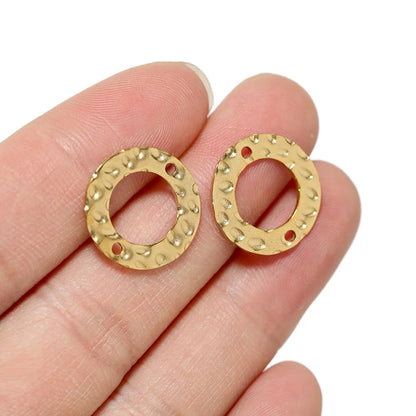 Stainless Steel Hammered Ring Connectors