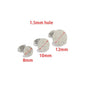 Stainless Steel Hammered Round Stud Earrings with Hole