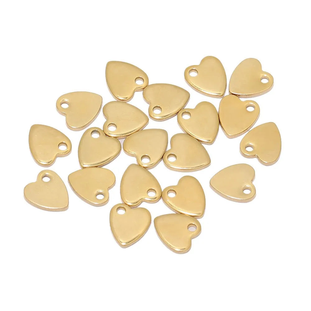 Stainless Steel Heart Charms