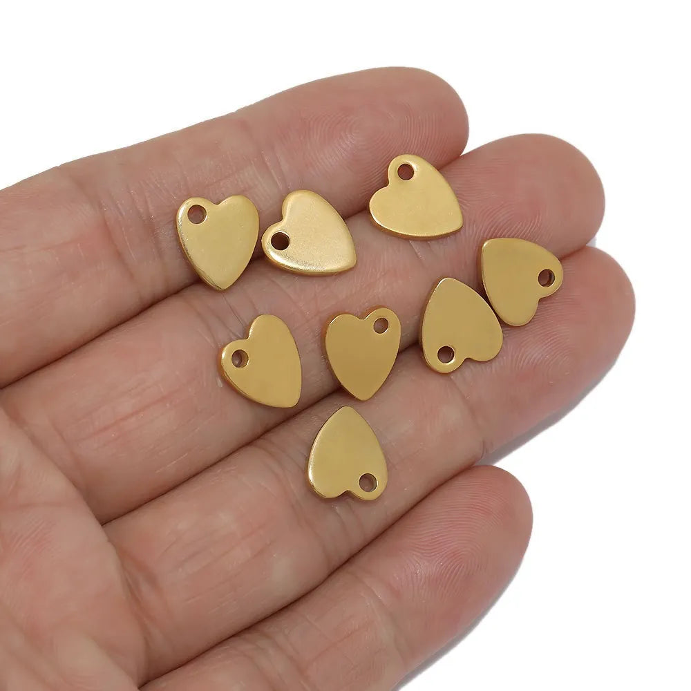 Stainless Steel Heart Charms