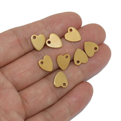 Stainless Steel Heart Charms
