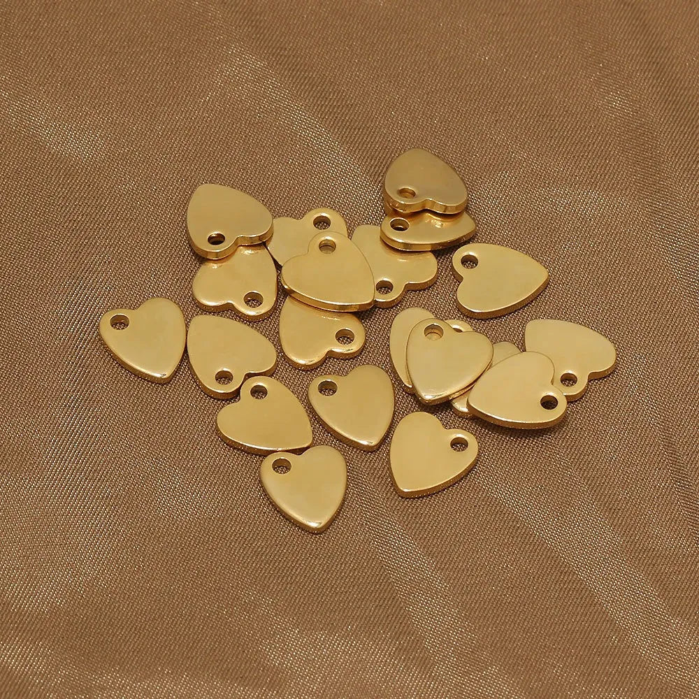 Stainless Steel Heart Charms