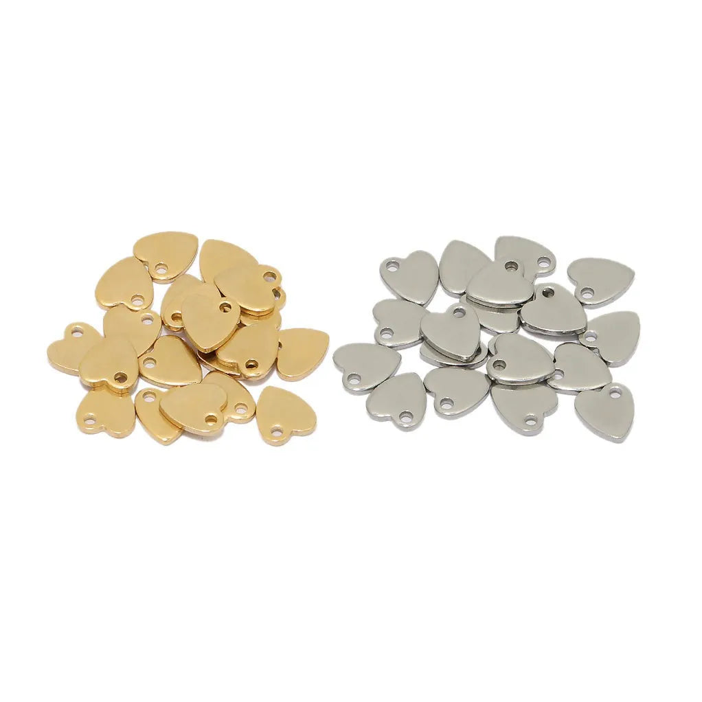 Stainless Steel Heart Charms