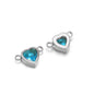 Stainless Steel Heart Crystal Charms & Connectors