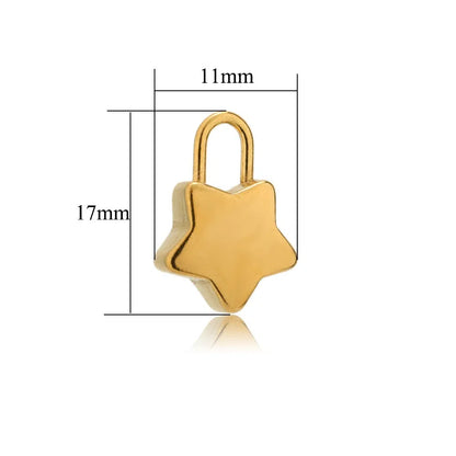 Stainless Steel Heart Key Charms
