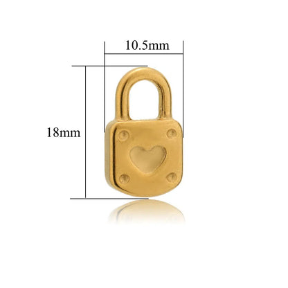 Stainless Steel Heart Key Charms