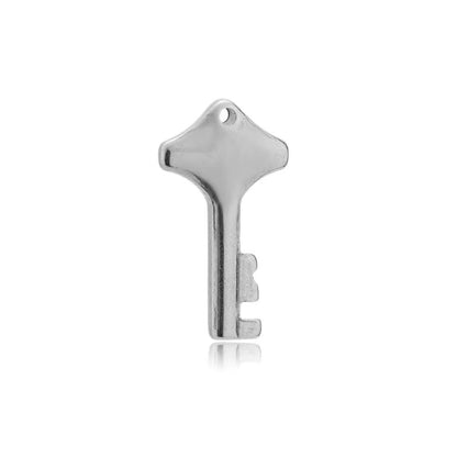 Stainless Steel Heart Key Charms