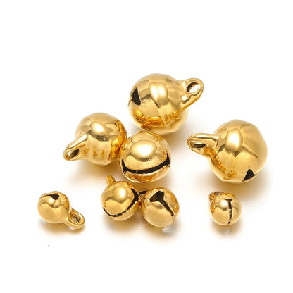 Stainless Steel Jingle Bell Charms with Loop