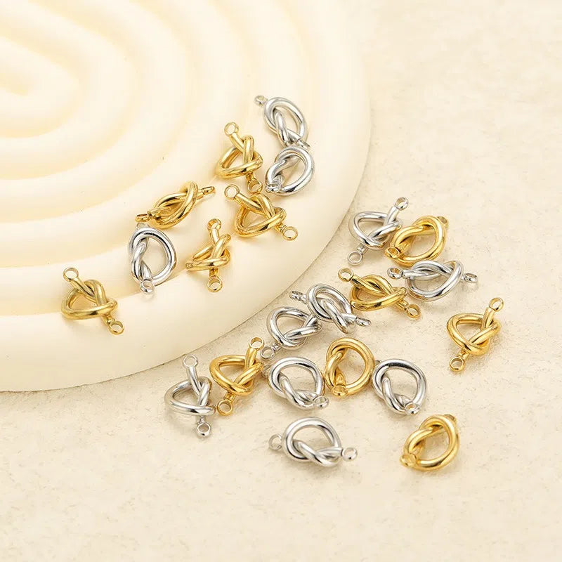 Stainless Steel Knot Connector Charms