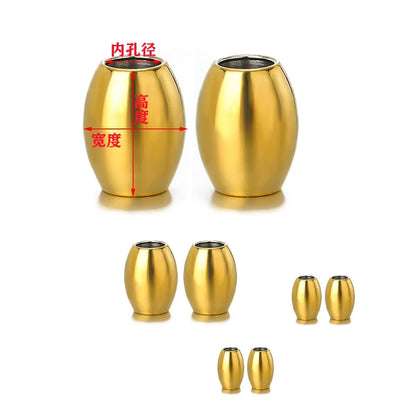 Stainless Steel Large Hole Oval Beads