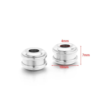 Stainless Steel Large Hole Spacer Beads