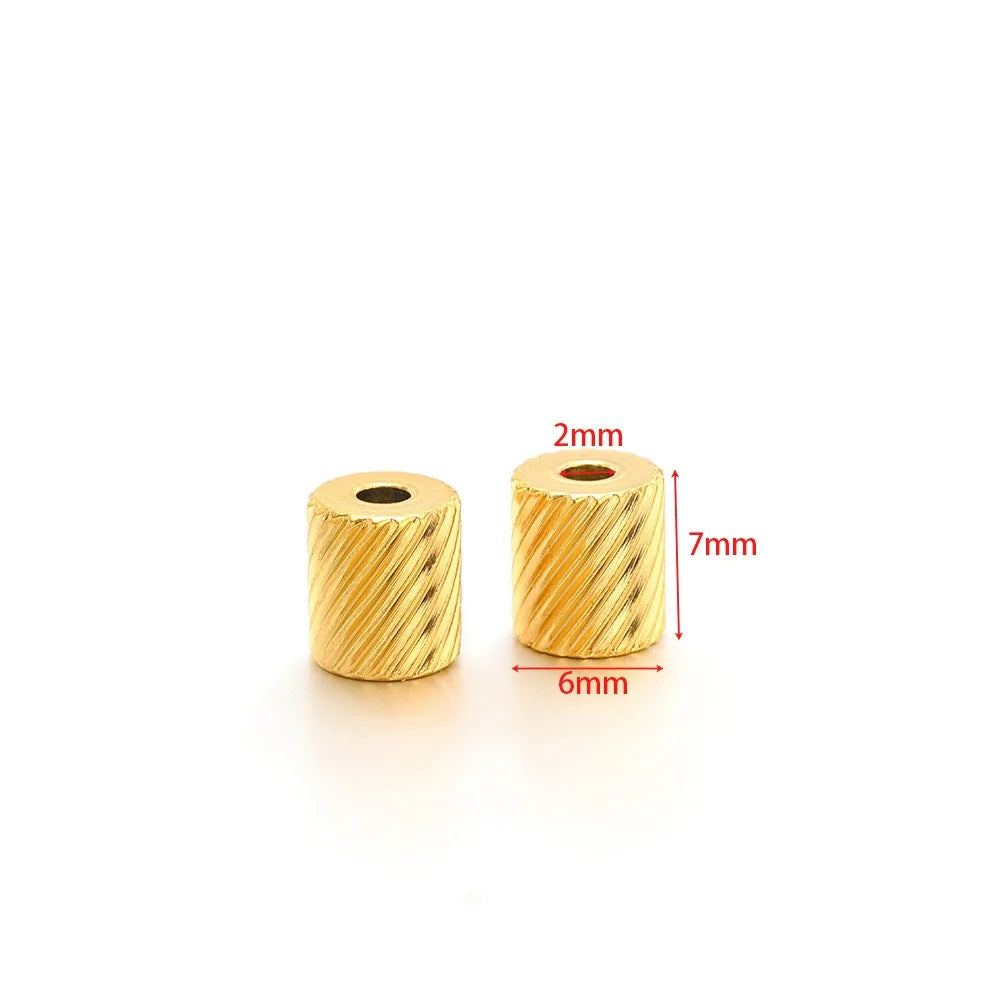Stainless Steel Large Hole Spacer Beads