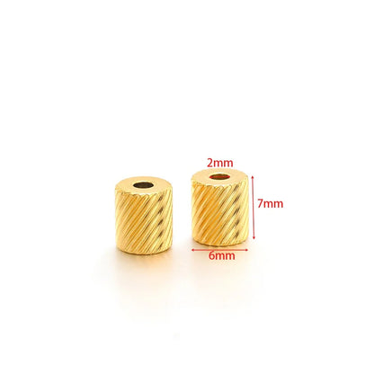 Stainless Steel Large Hole Spacer Beads