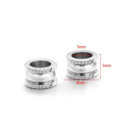 Stainless Steel Large Hole Spacer Beads