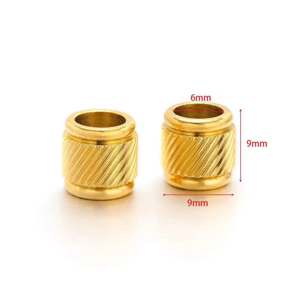 Stainless Steel Large Hole Spacer Beads