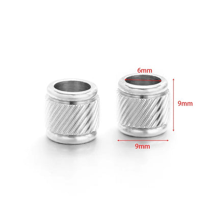 Stainless Steel Large Hole Spacer Beads